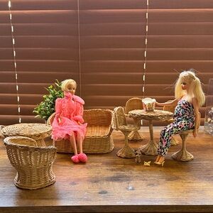 WICKER Doll Furniture Set DOLLS NOT INCLUDED